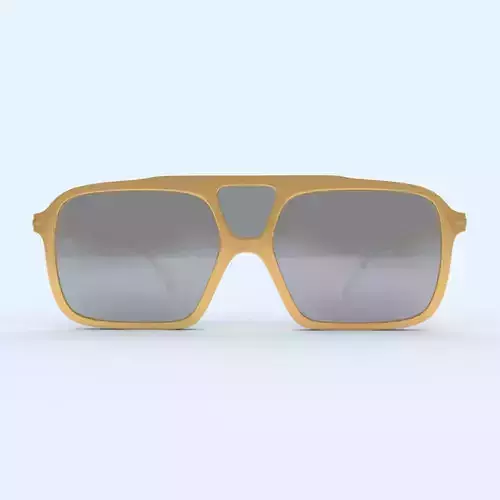 Sun Glass with Gold Frame