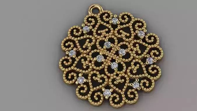 GC GOLD H145- Diamond NECKLACE