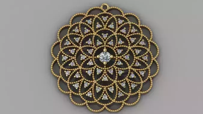 GC GOLD H146- Diamond NECKLACE