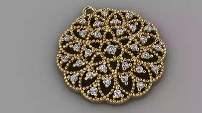 GC GOLD H147- Diamond NECKLACE