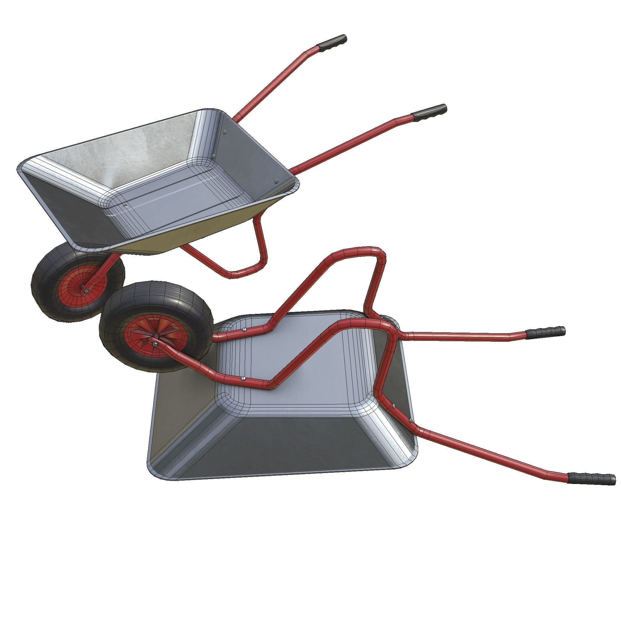 Game-ready Wheelbarrow - Unity - HDRP - UE4 3D Model Collection_32