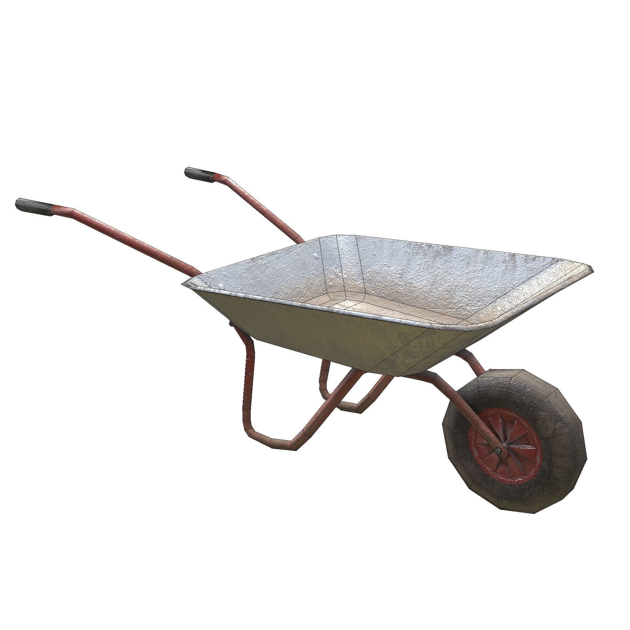 Game-ready Wheelbarrow - Unity - HDRP - UE4 3D Model Collection_52