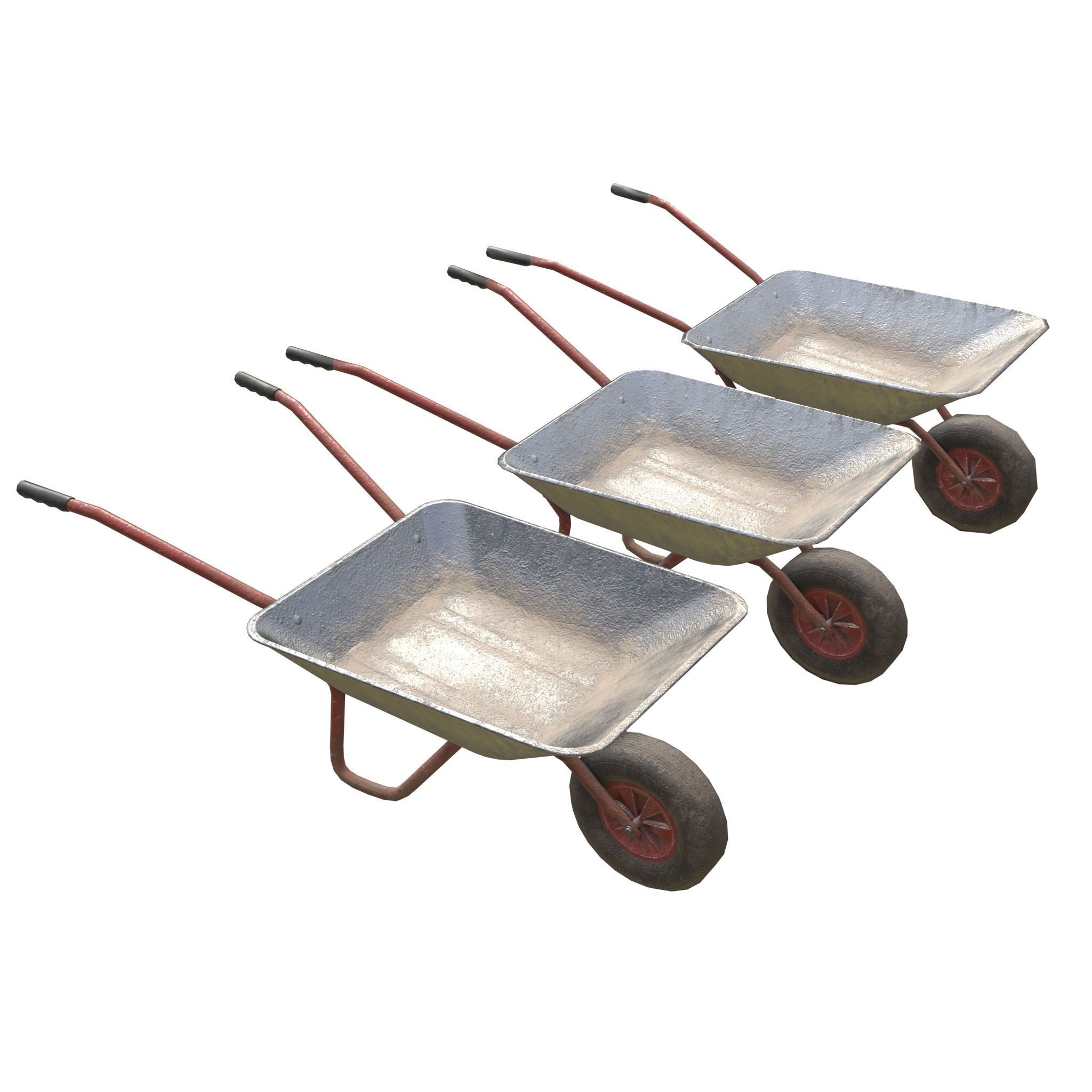 Game-ready Wheelbarrow - Unity - HDRP - UE4 3D Model Collection_44