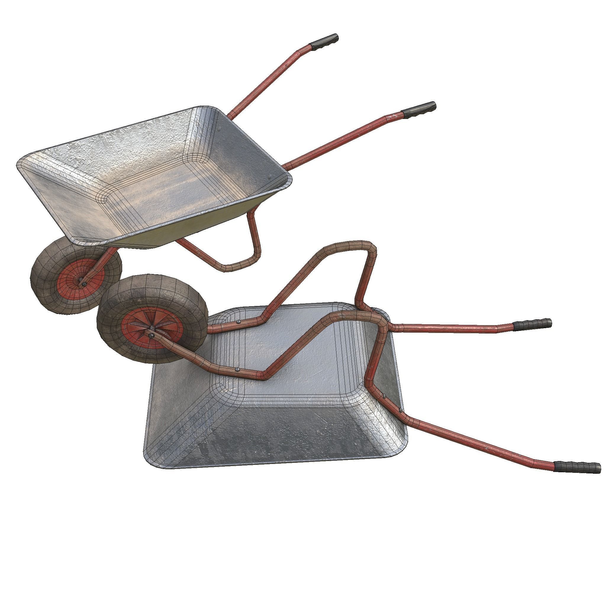 Game-ready Wheelbarrow - Unity - HDRP - UE4 3D Model Collection_34