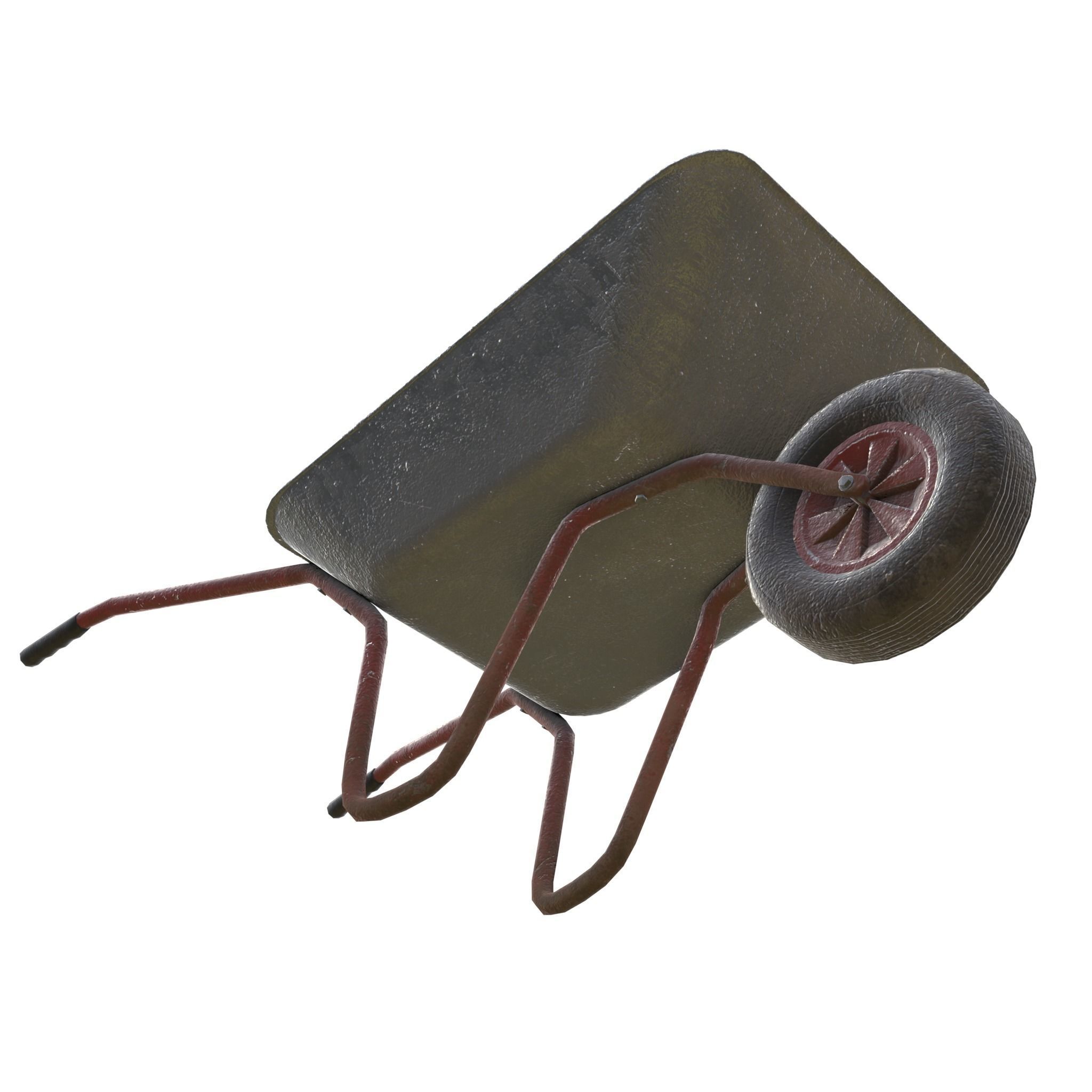 Game-ready Wheelbarrow - Unity - HDRP - UE4 3D Model Collection_22