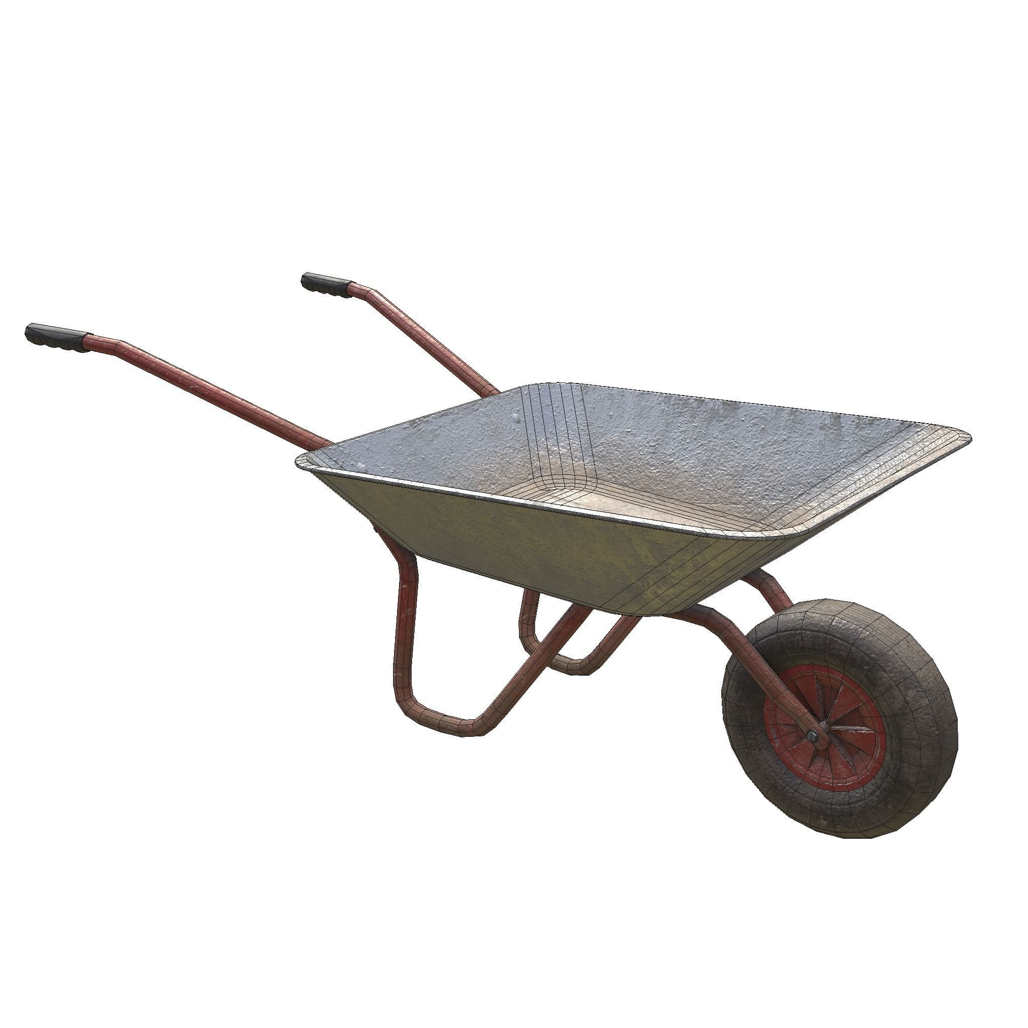 Game-ready Wheelbarrow - Unity - HDRP - UE4 3D Model Collection_46