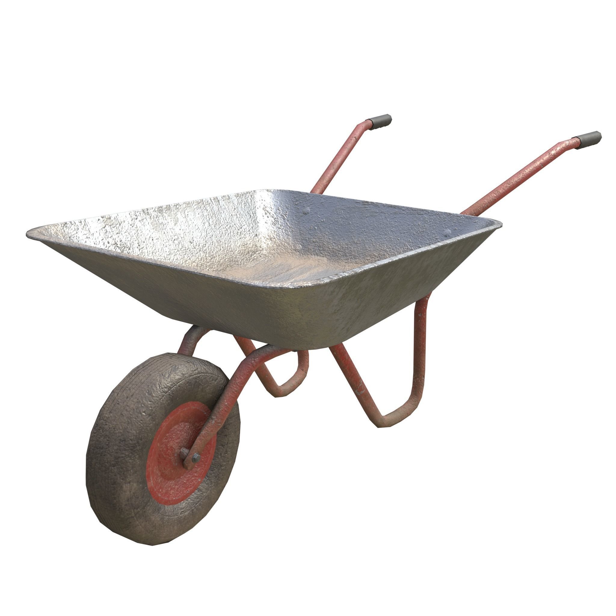 Game-ready Wheelbarrow - Unity - HDRP - UE4 3D Model Collection_3