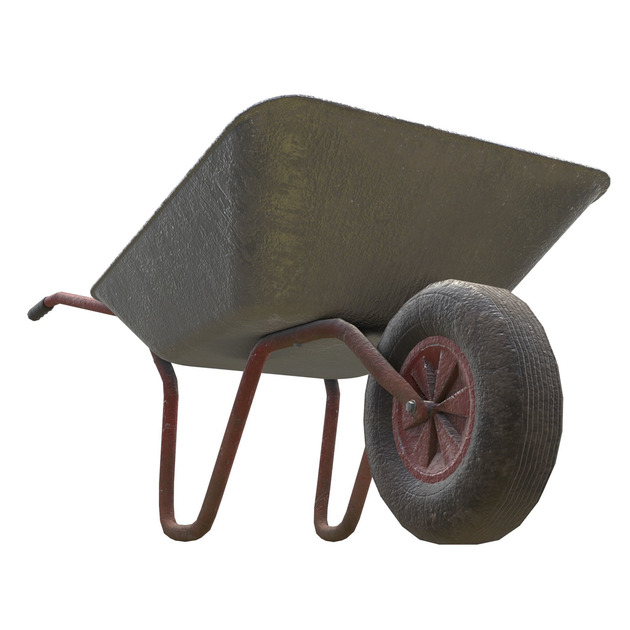 Game-ready Wheelbarrow - Unity - HDRP - UE4 3D Model Collection_26