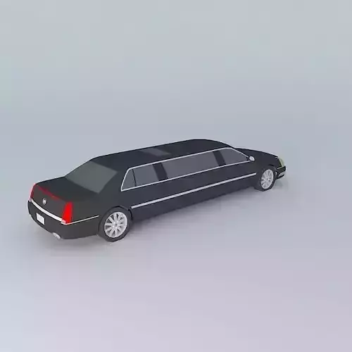 Low Poly Cadillac DTS Extended Limousine