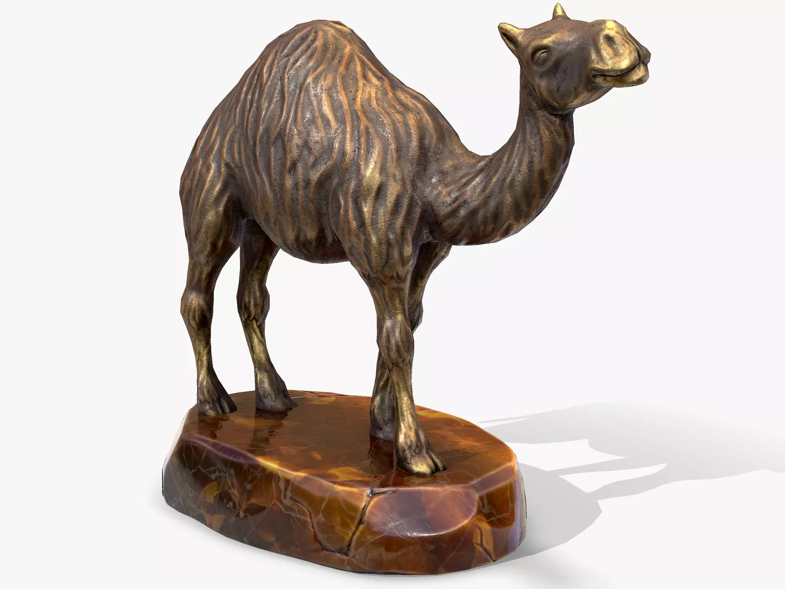 Camel Figurine Low-poly 3D model_0