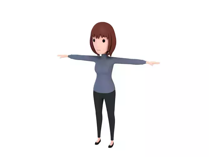 CartoonGirl028-Girl ios character woman