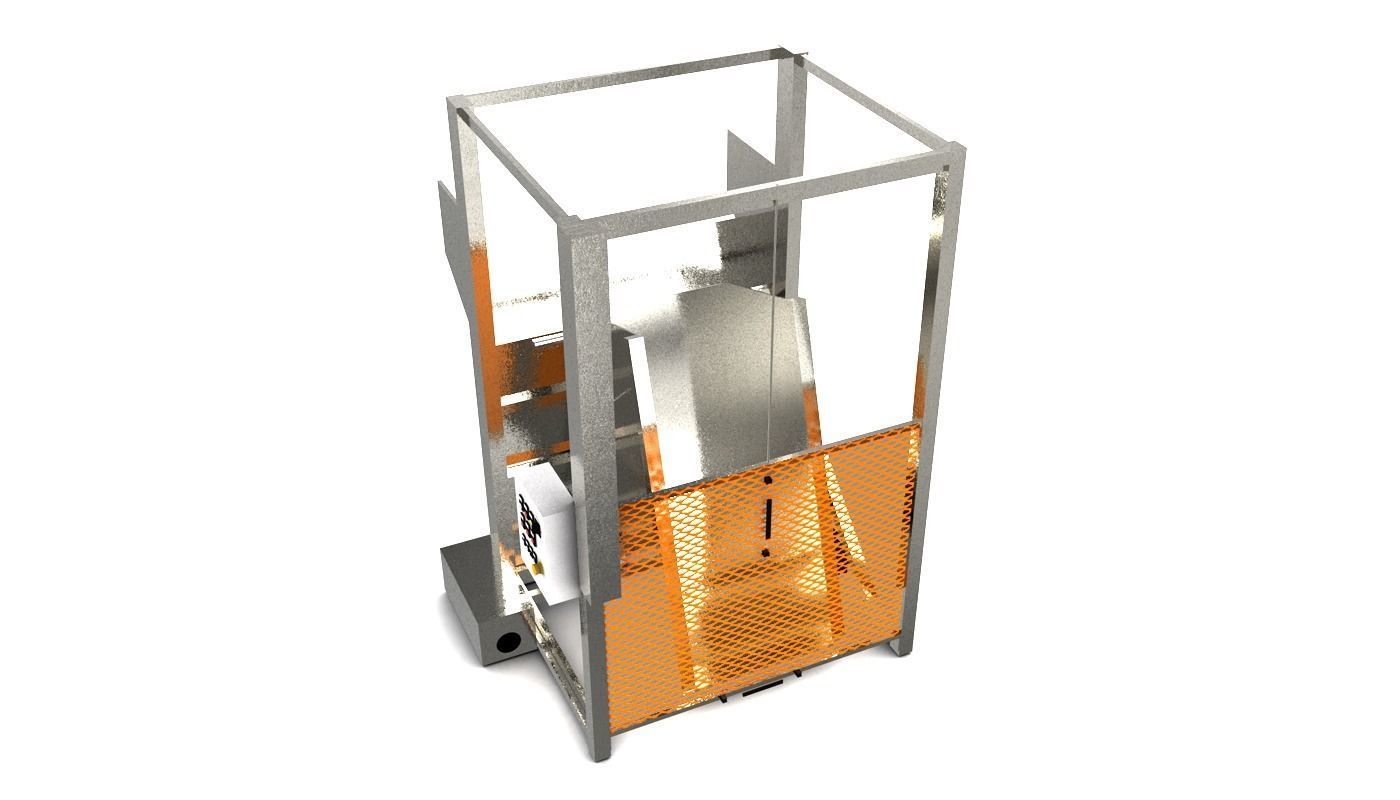 Automatic Loader Depositor for Can Jar Food Processing Low-poly 3D model_7