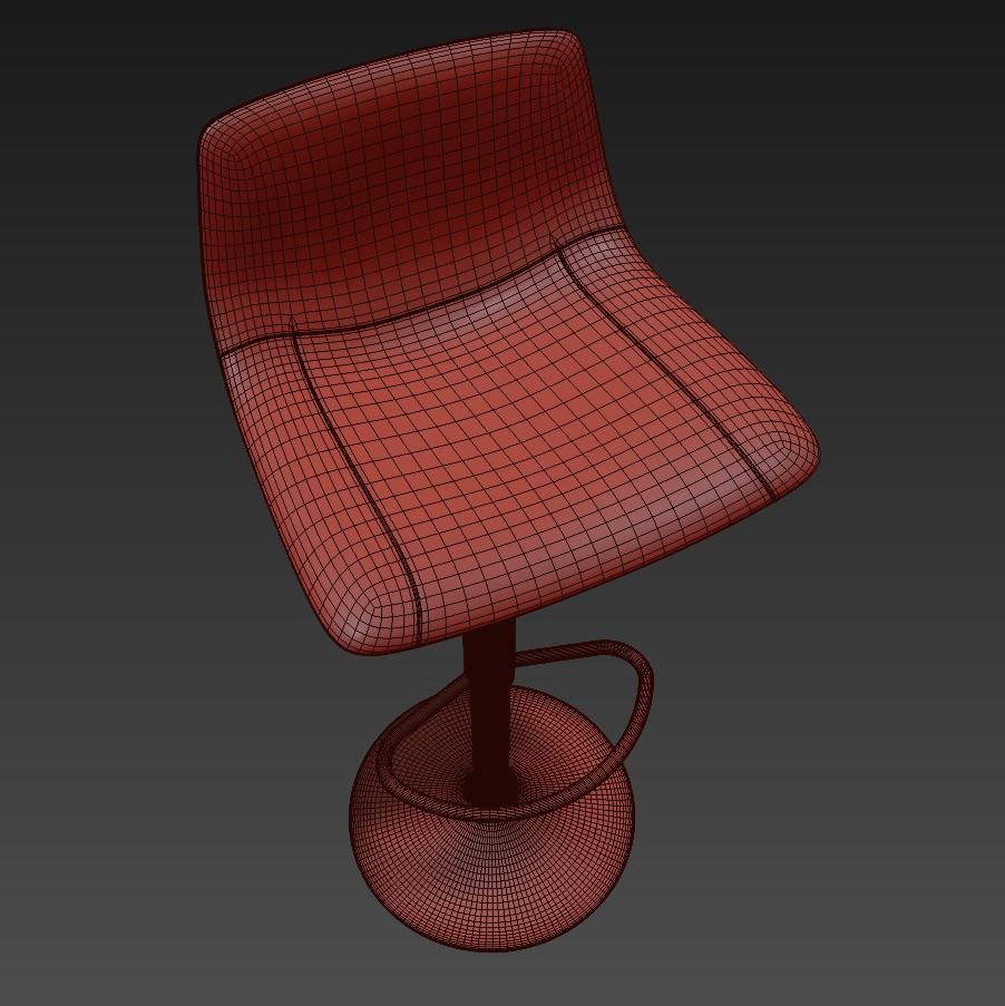 Bar stool 3D model_4