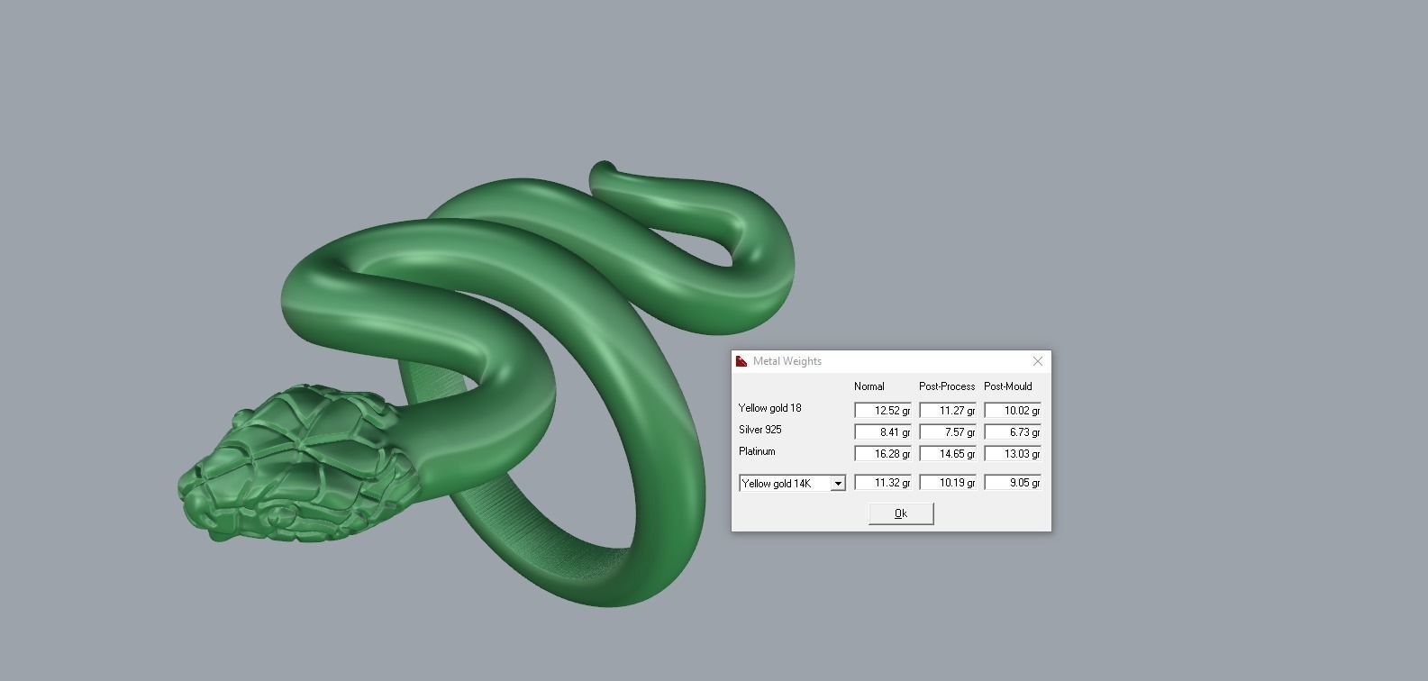 Snake ring 1903 3D print model_4
