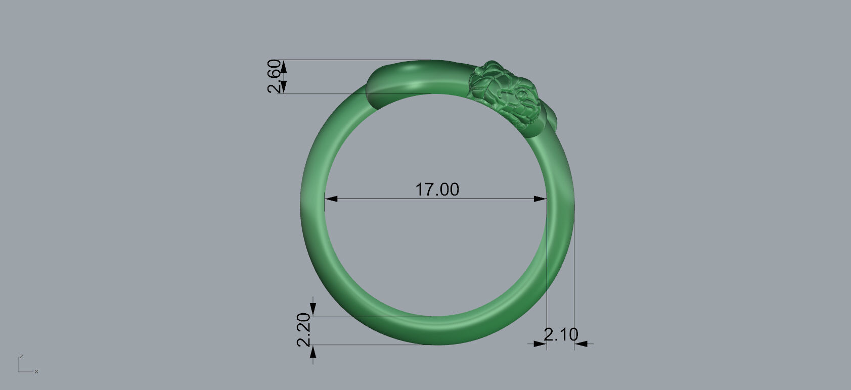 Snake ring 1903 3D print model_1