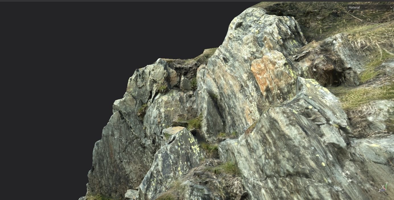 Alpine rock - scanned 3d model Free low-poly 3D model_3