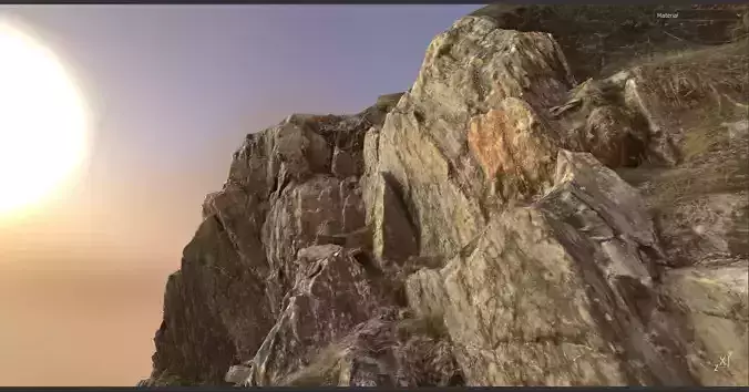 Alpine rock - scanned 3d model Free low-poly 3D model