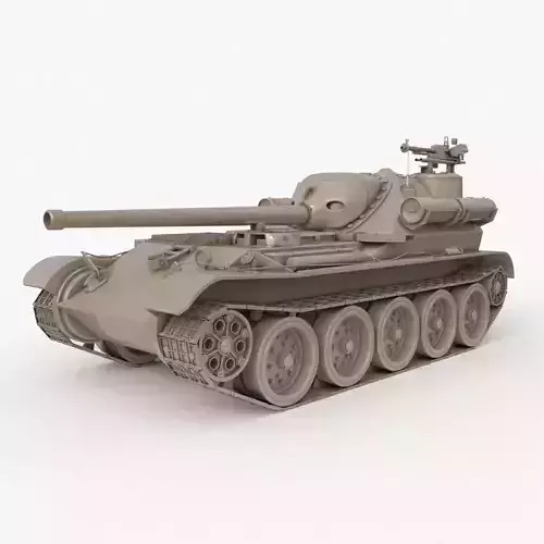 Tank Uralmash SU 101 Russian Clay VRay 3D model