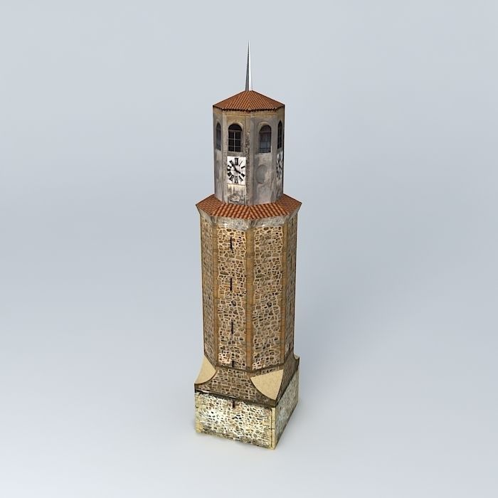 The clock tower Free 3D model_1