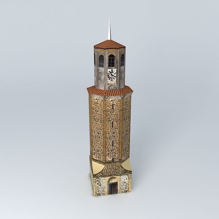 The clock tower Free 3D model_2