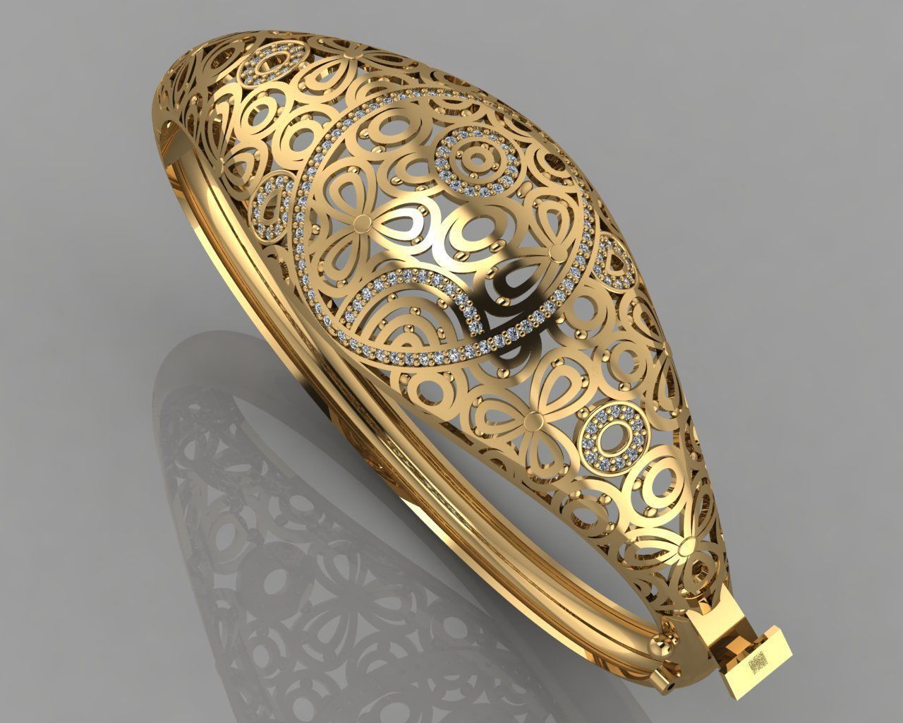 GC GOLD BRC046-Diamond BRACELET 3D print model_1