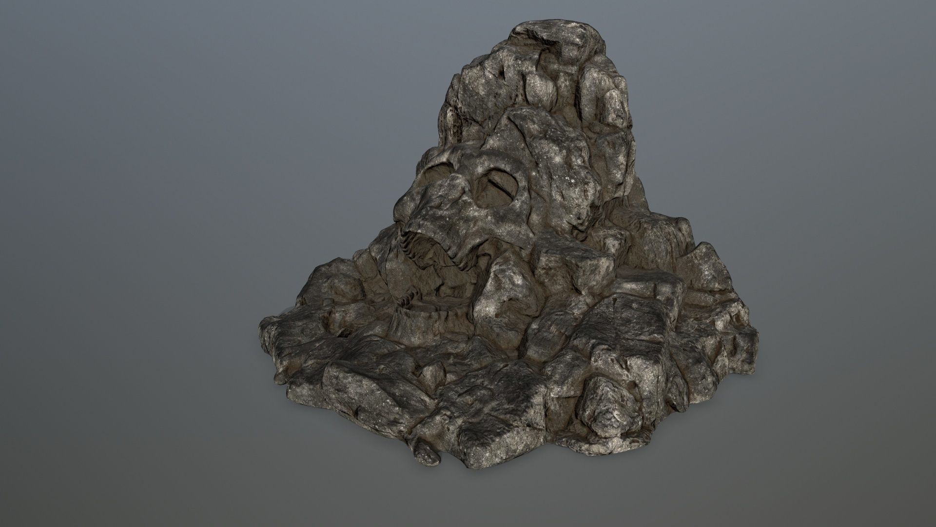 skull gate Low-poly 3D model_10