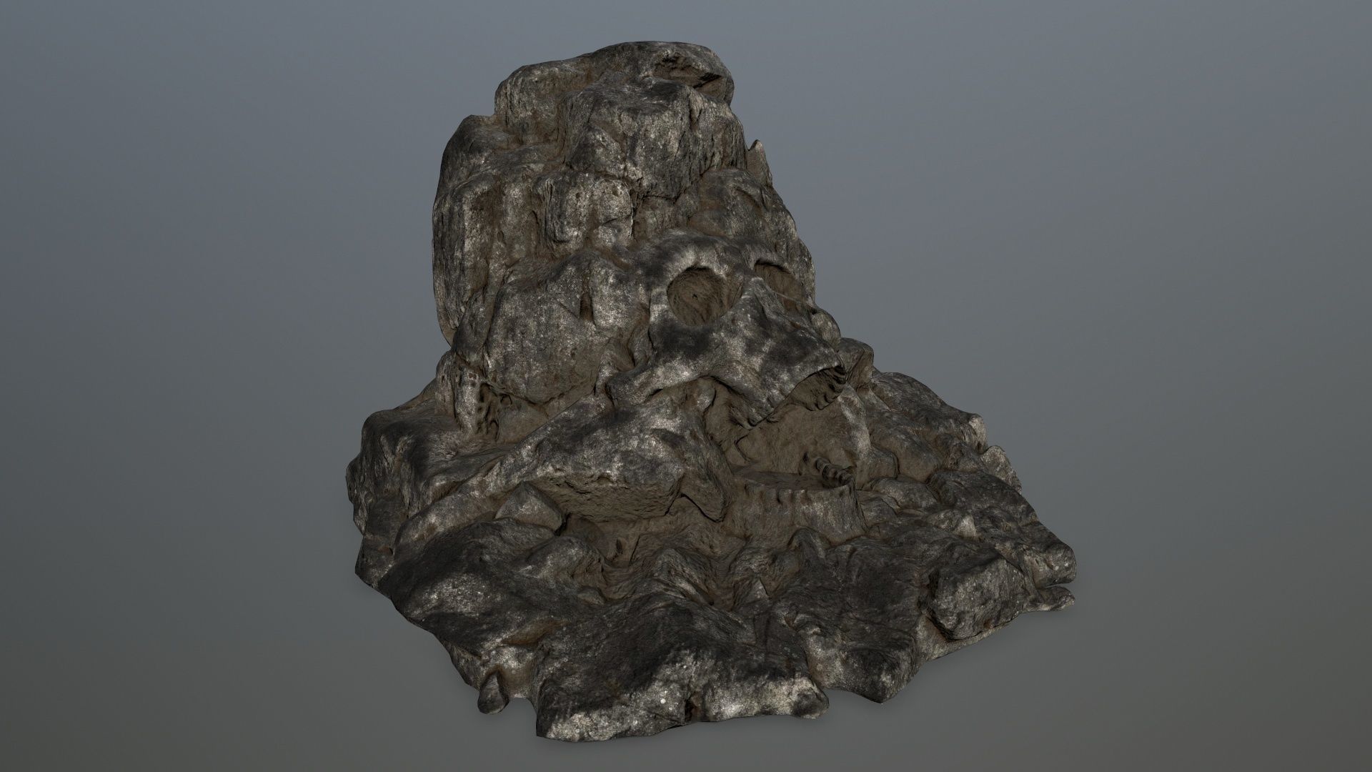 skull gate Low-poly 3D model_3