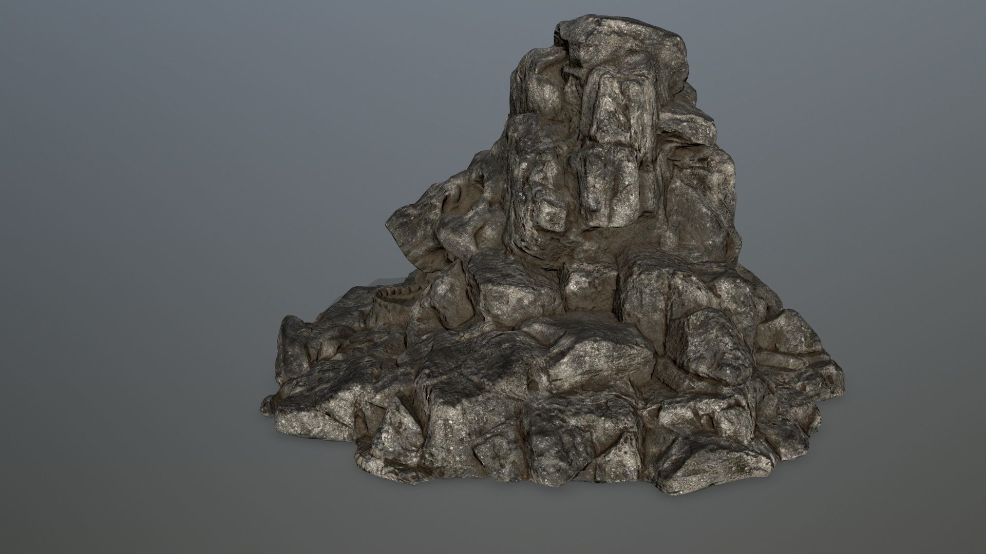 skull gate Low-poly 3D model_9