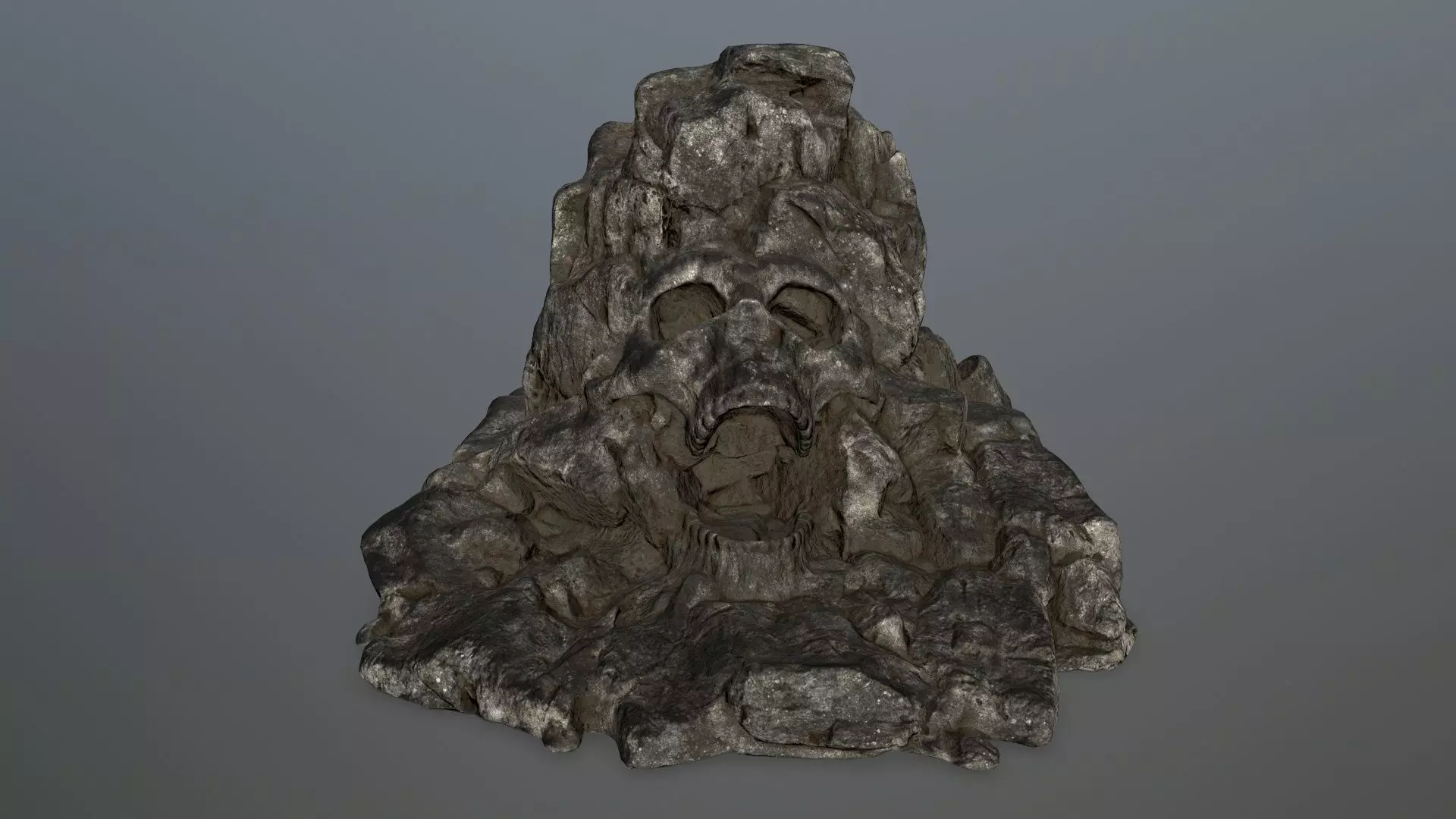 skull gate Low-poly 3D model_0