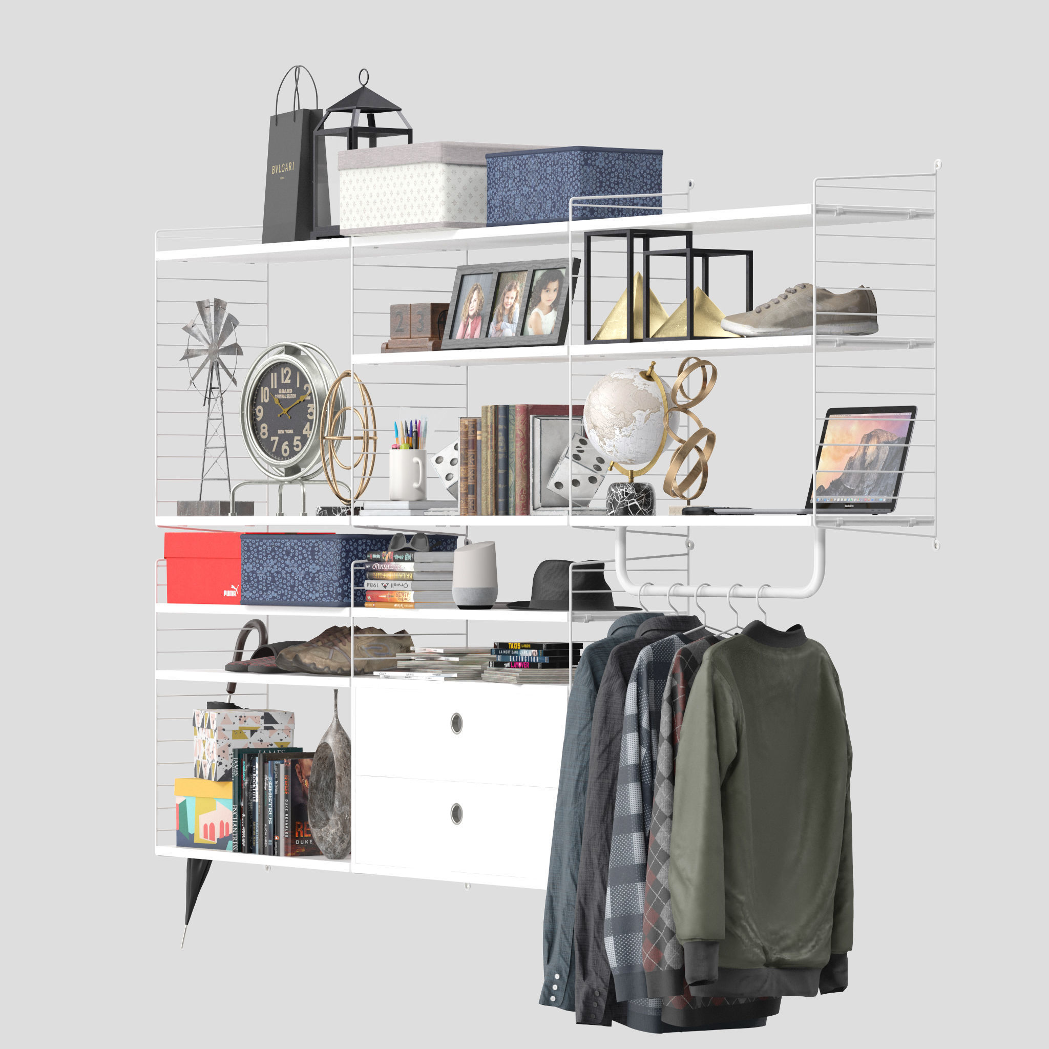 String System Shelves 3D model_8