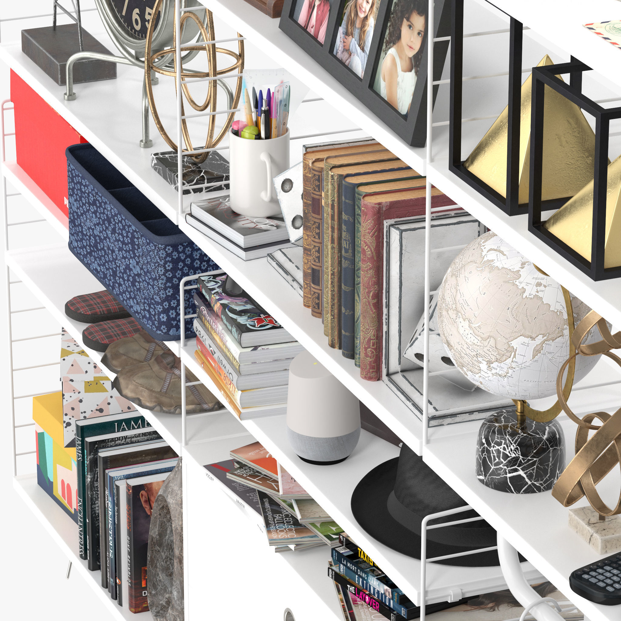 String System Shelves 3D model_7