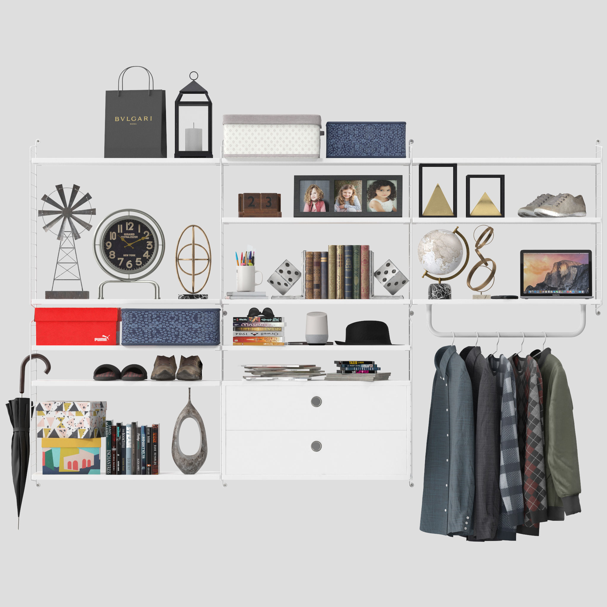 String System Shelves 3D model_1