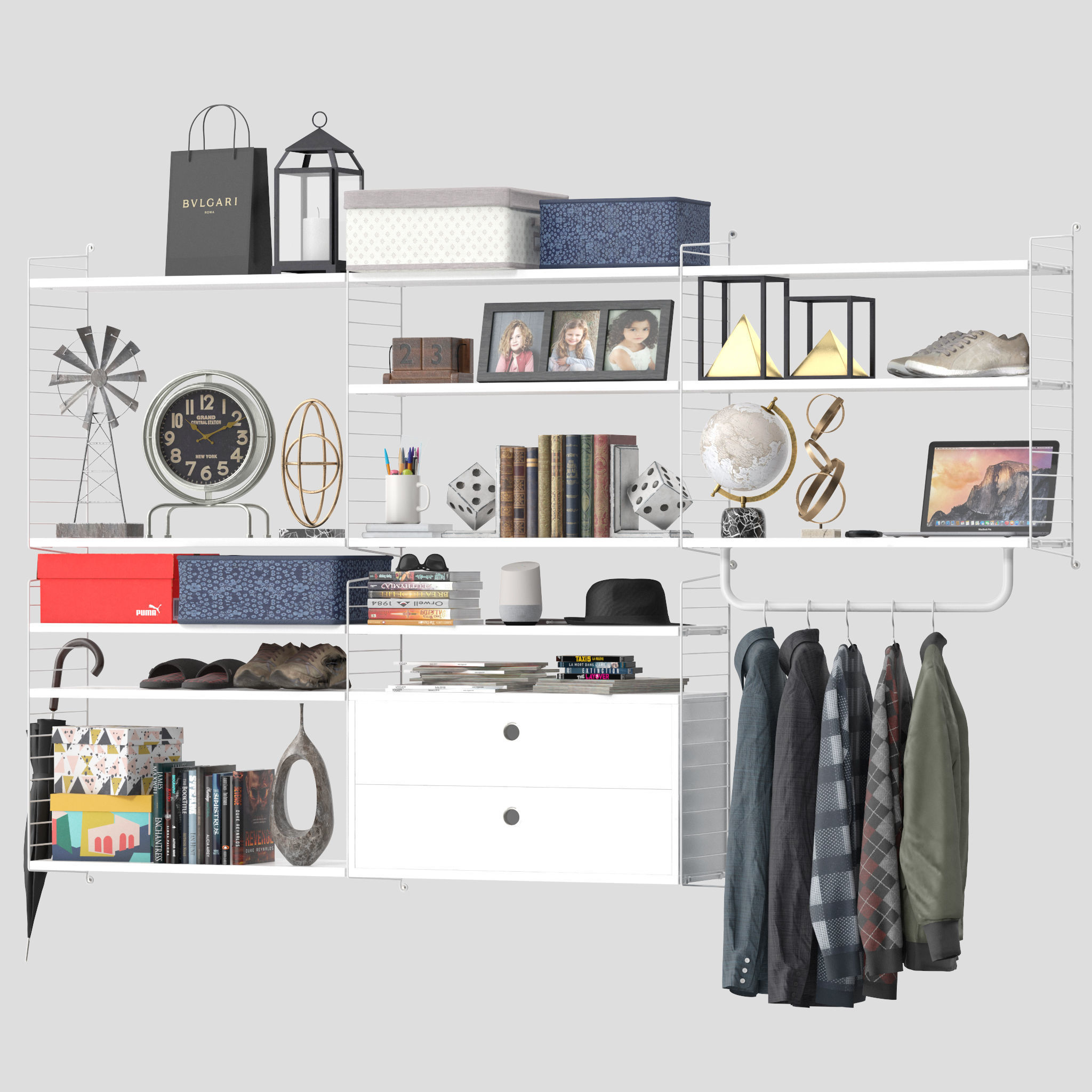 String System Shelves 3D model_2