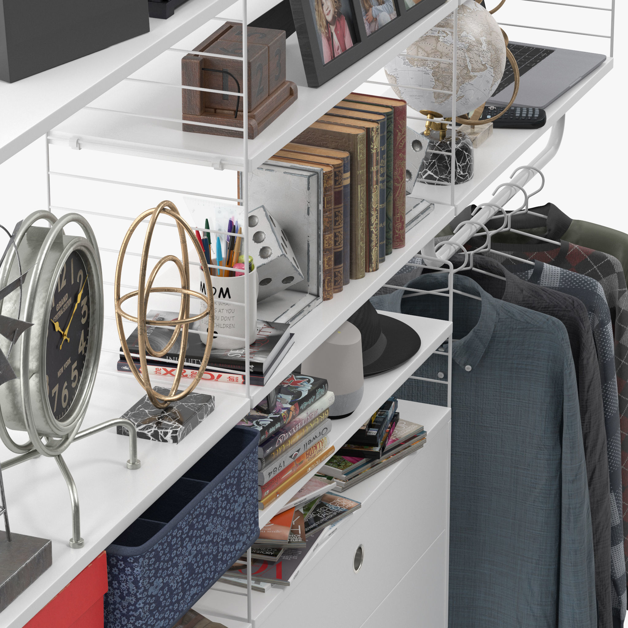 String System Shelves 3D model_6