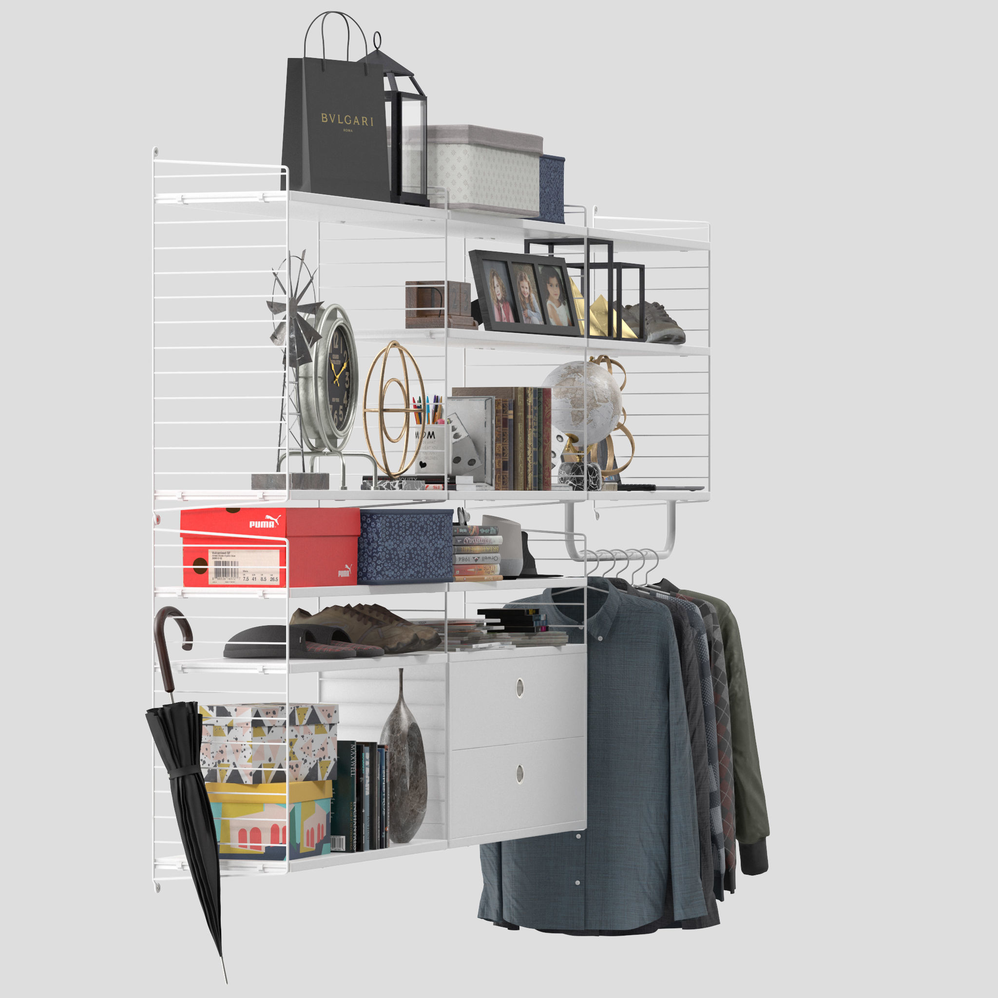 String System Shelves 3D model_9