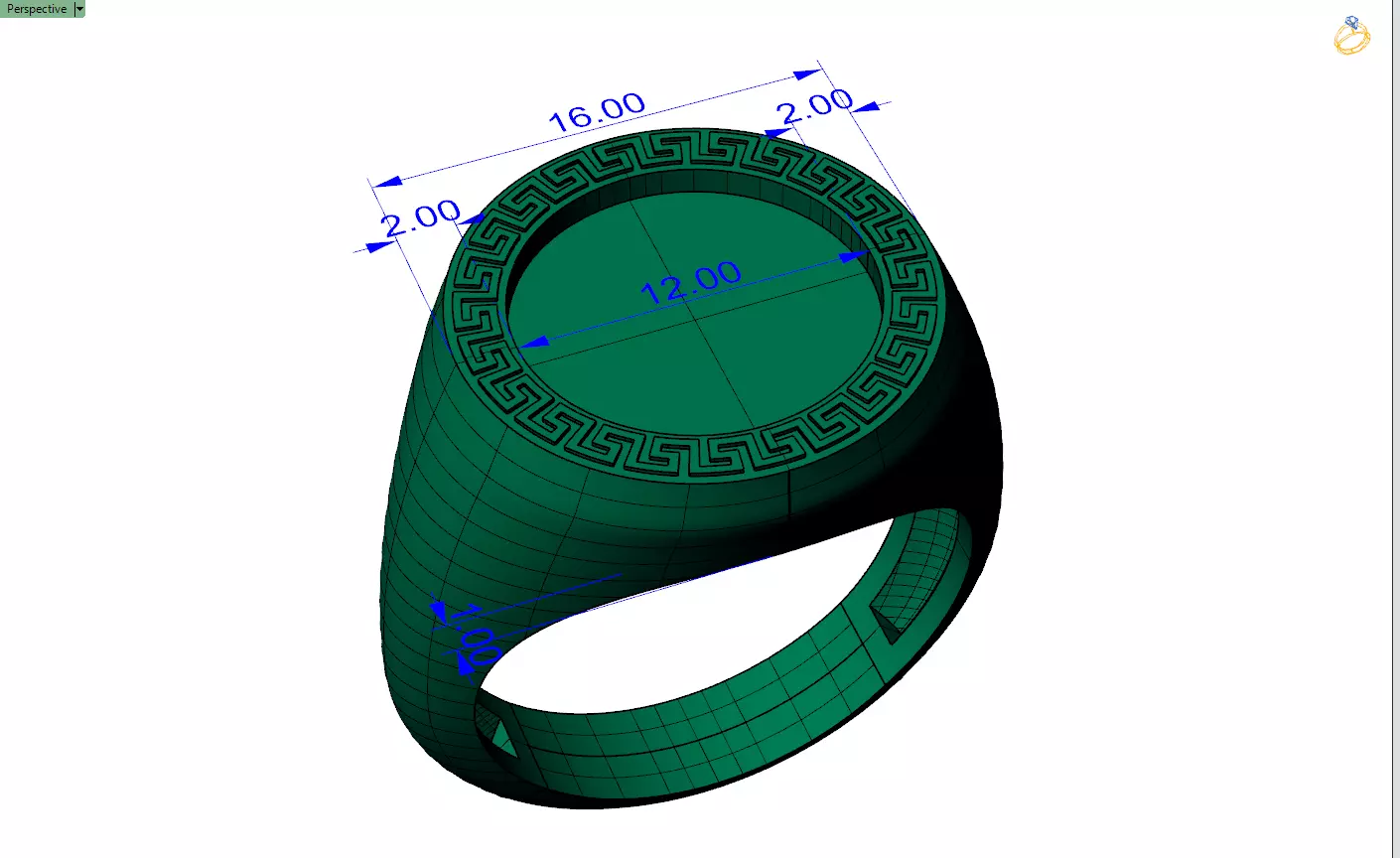 Men ring greek 3D print model