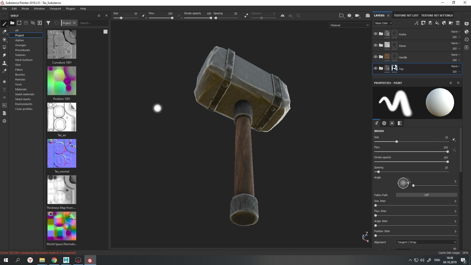 Hammer Stylized  Low-poly 3D model_5