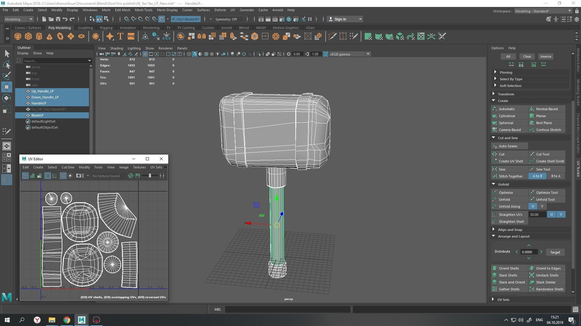 Hammer Stylized  Low-poly 3D model_3