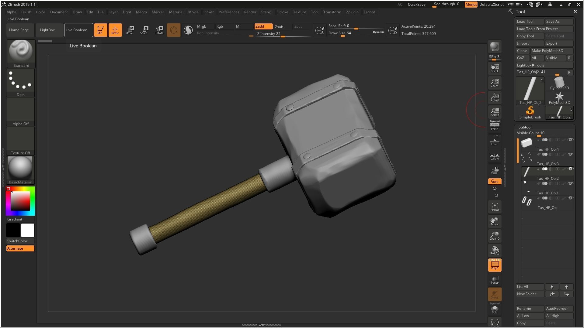 Hammer Stylized  Low-poly 3D model_7
