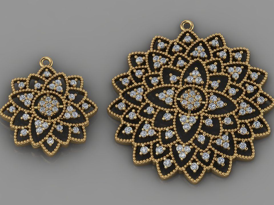 GC GOLD H148- Diamond NECKLACE 3D print model_2