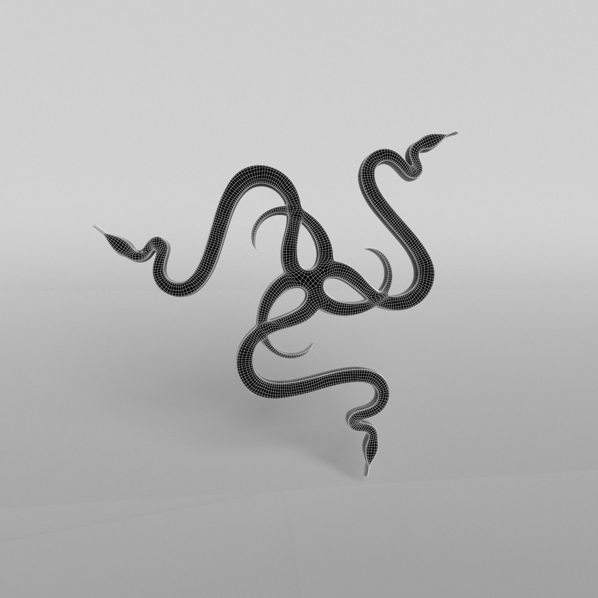 Razer Logo v2 004 Free low-poly 3D model_4