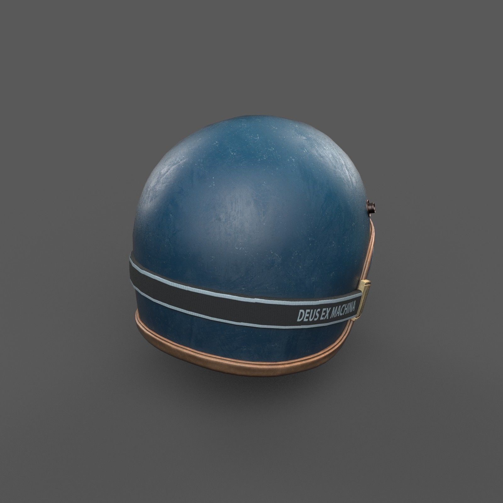 Helmet scifi bike Low-poly 3D model_7