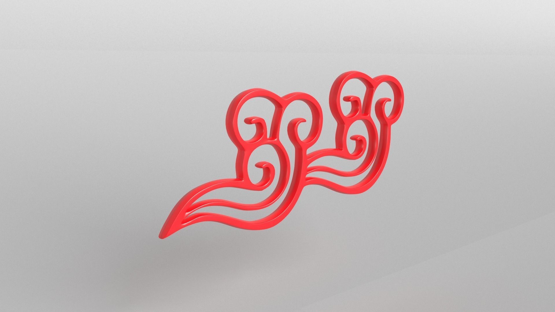China Type Decoration Cloud v1 001 Low-poly 3D model_3
