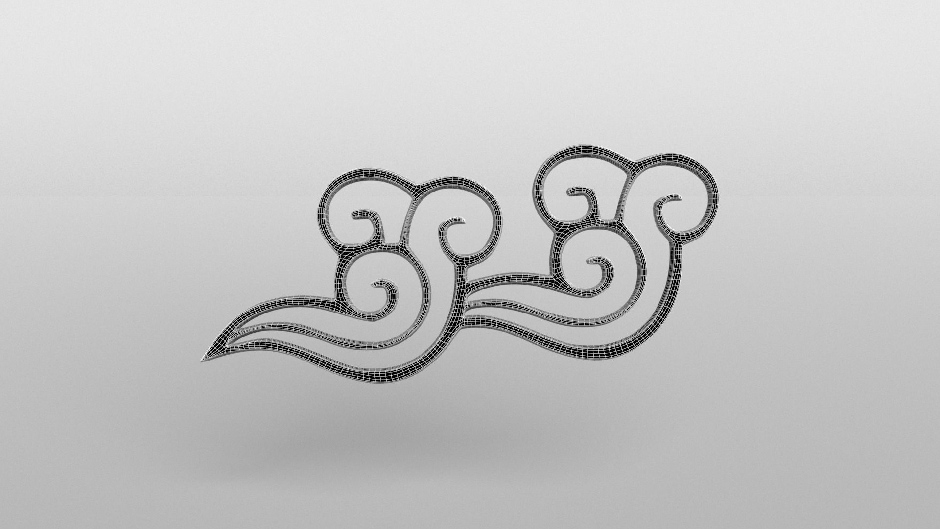 China Type Decoration Cloud v1 001 Low-poly 3D model_5