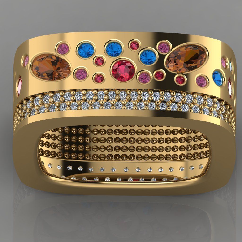 GC GOLD TW0073- Diamond ring 3D print model_1