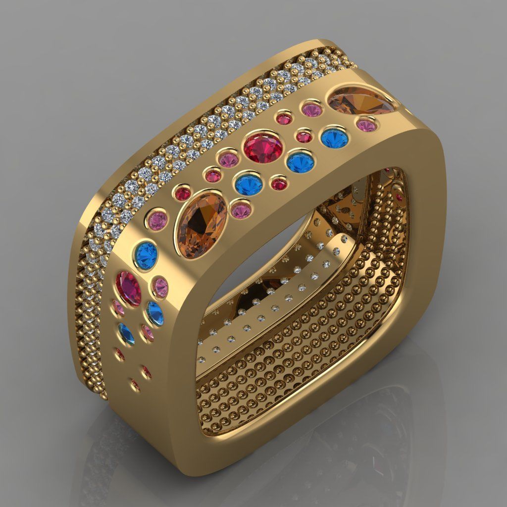GC GOLD TW0073- Diamond ring 3D print model_2
