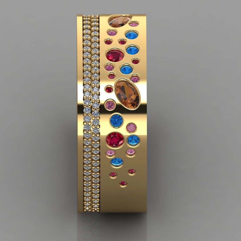 GC GOLD TW0073- Diamond ring 3D print model_3