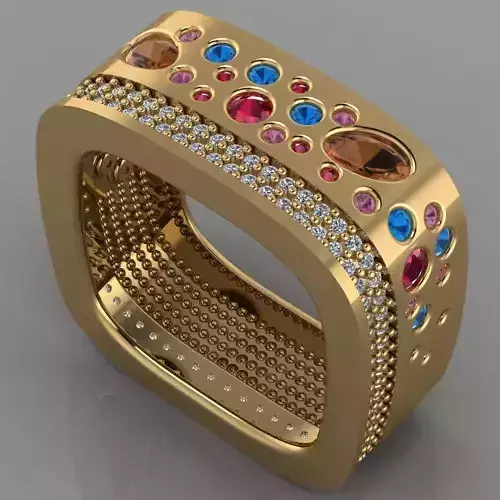 GC GOLD TW0073- Diamond ring 3D print model