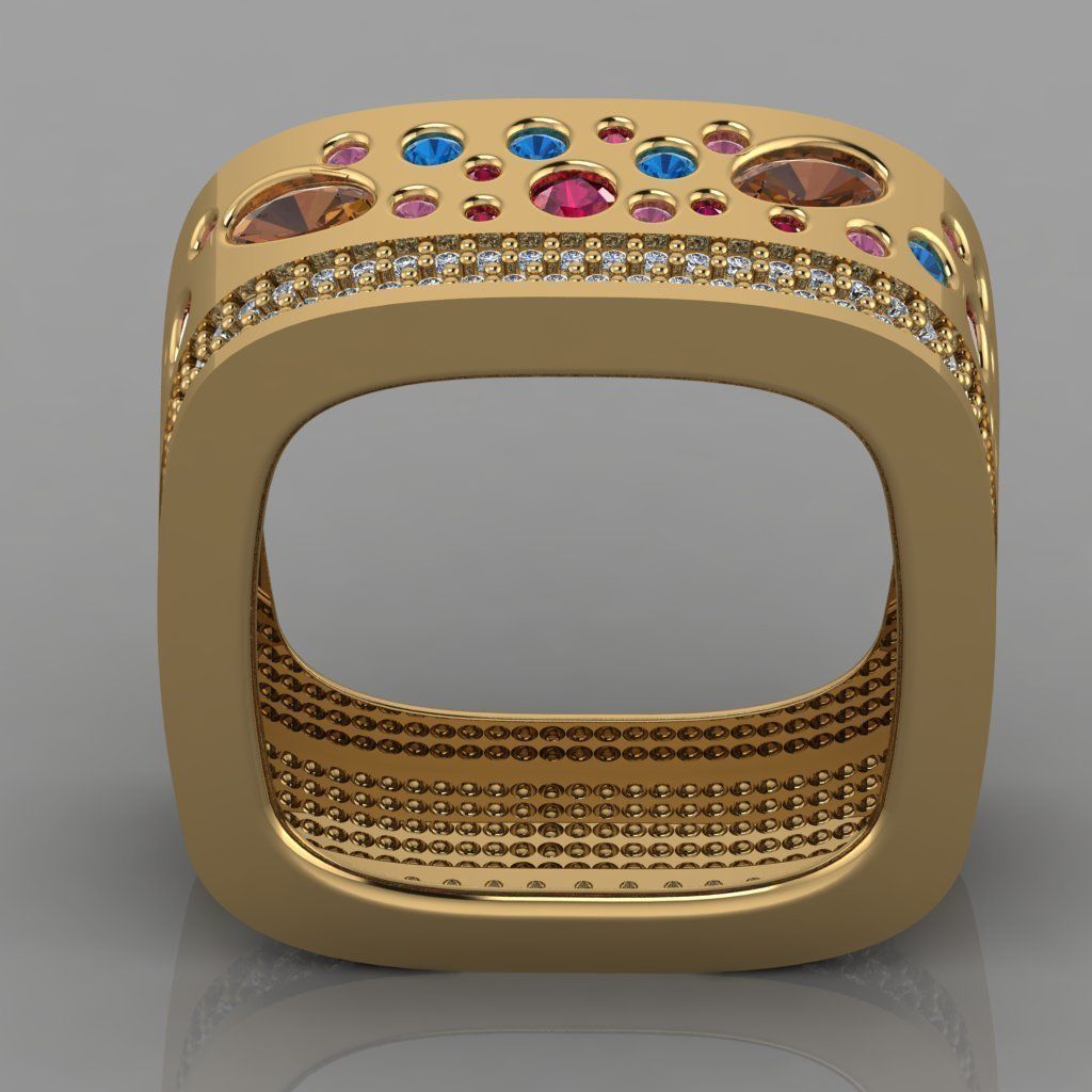 GC GOLD TW0073- Diamond ring 3D print model_4