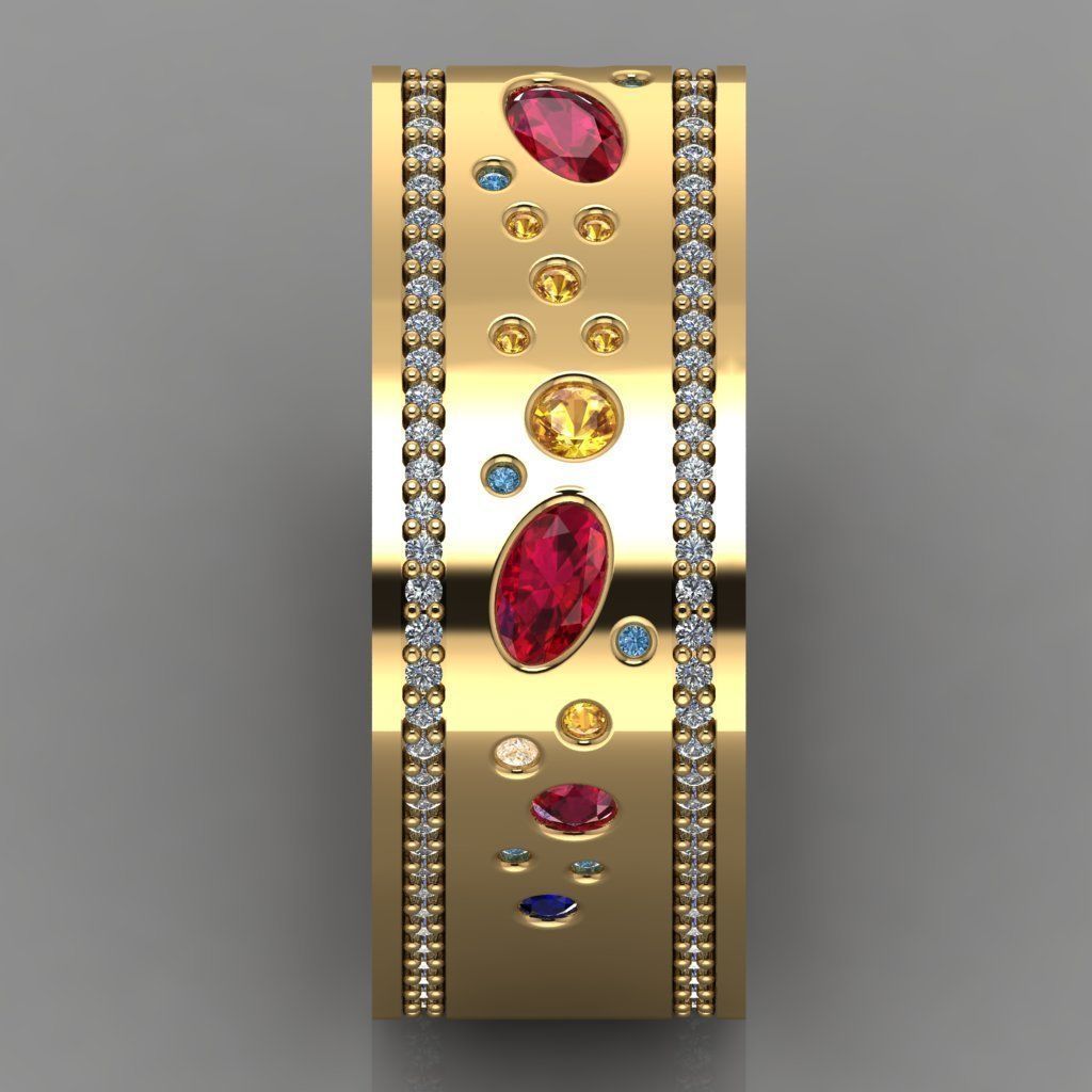 GC GOLD TW0074- Diamond ring 3D print model_3